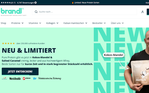 Brandl Nutrition Shopify storefront